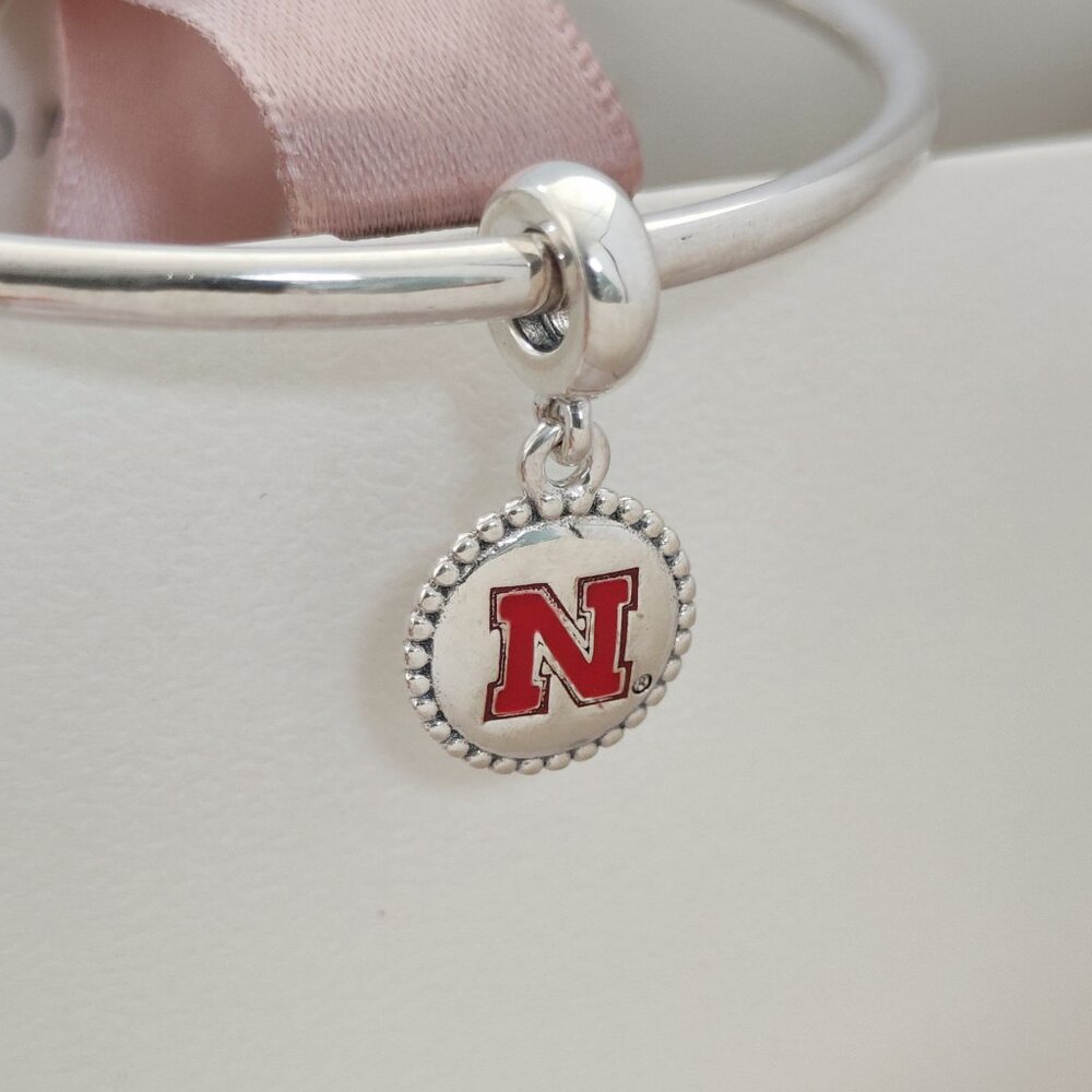 Pandora University of Nebraska Exclusive Dangle Charm S925 Silver with box - Picture 4 of 6